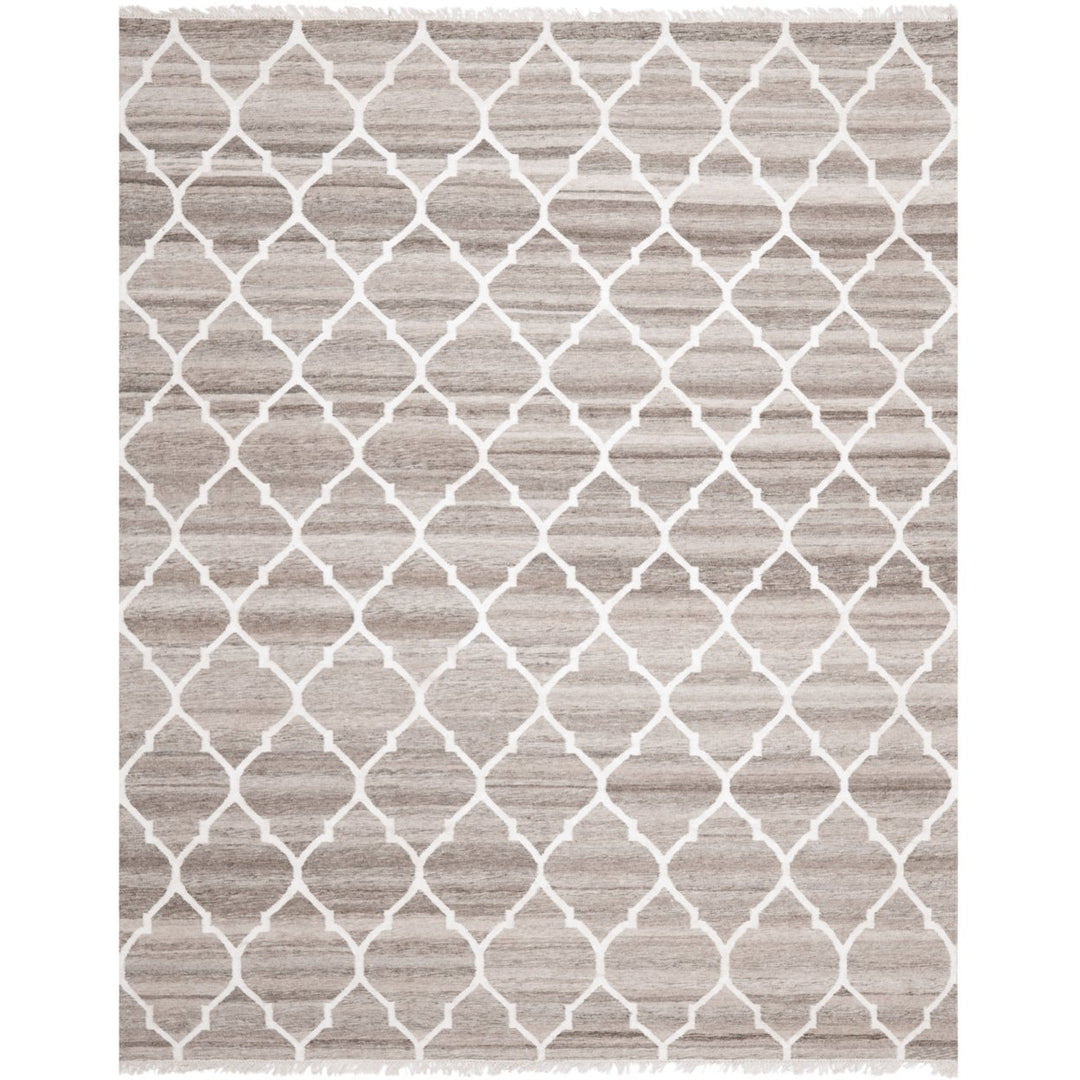 SAFAVIEH Natural Kilim NKM317A Light Grey / Ivory Rug Image 1