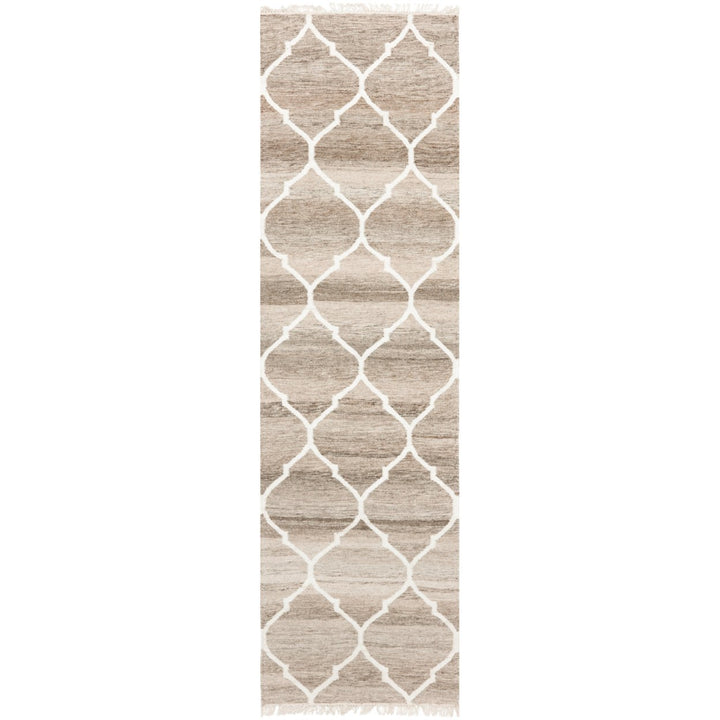 SAFAVIEH Natural Kilim NKM317A Light Grey / Ivory Rug Image 1