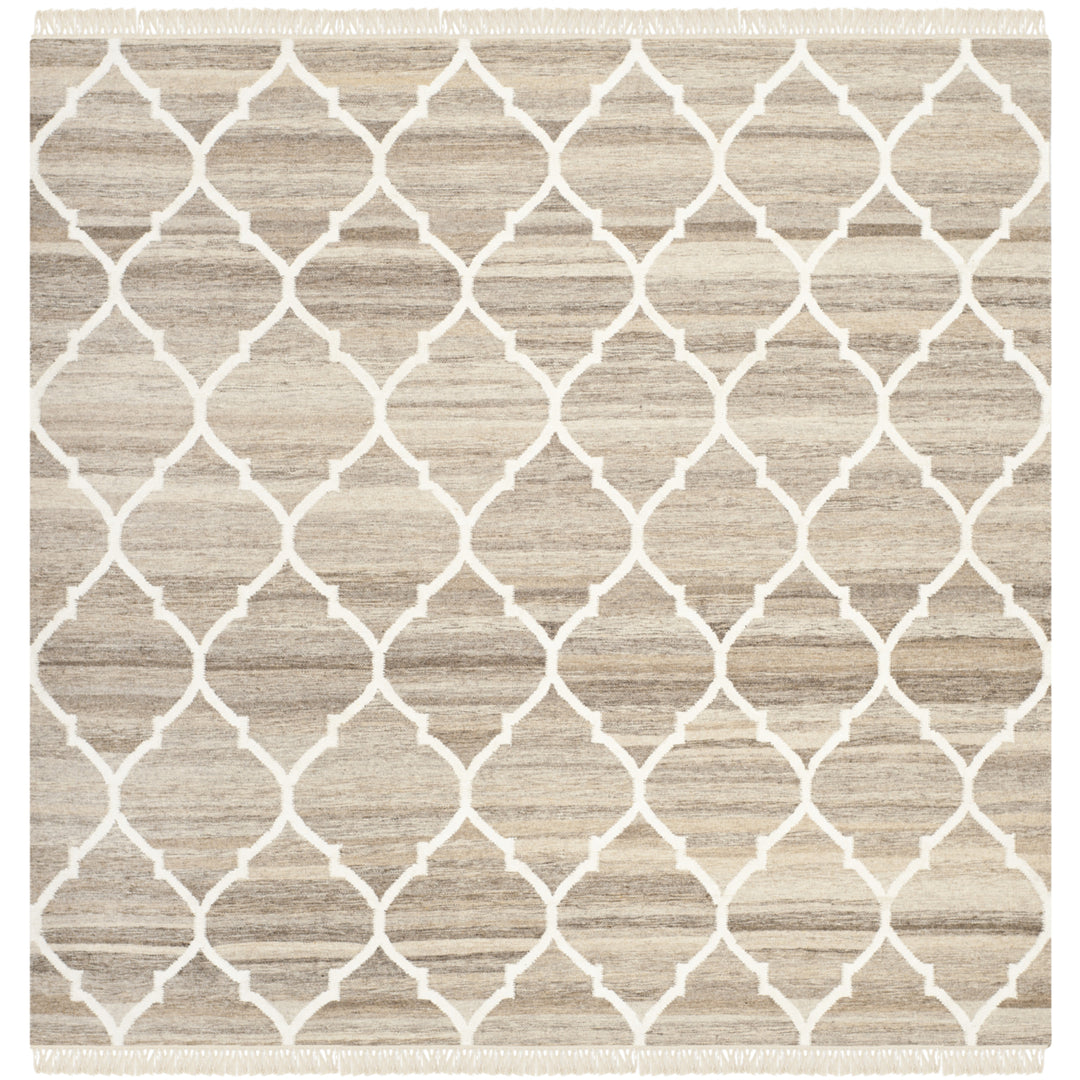 SAFAVIEH Natural Kilim NKM317A Light Grey / Ivory Rug Image 4