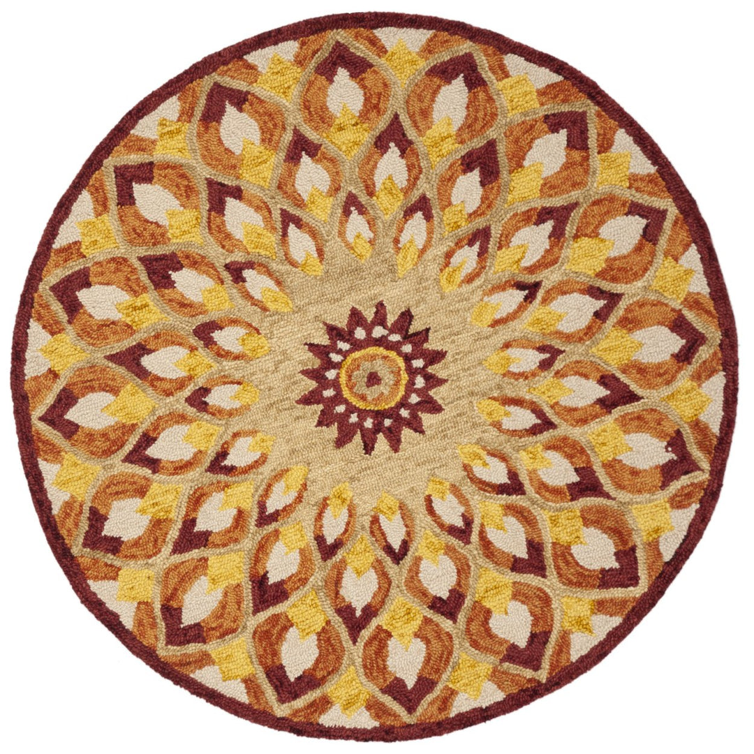 SAFAVIEH Novelty NOV603P Handmade Rust / Gold Rug Image 1