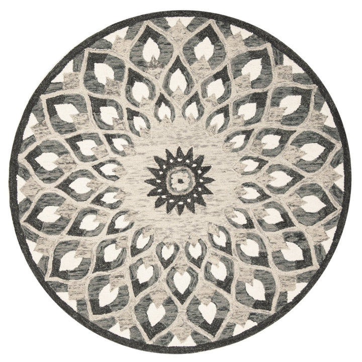 SAFAVIEH Novelty NOV603H Handmade Charcoal / Ivory Rug Image 5