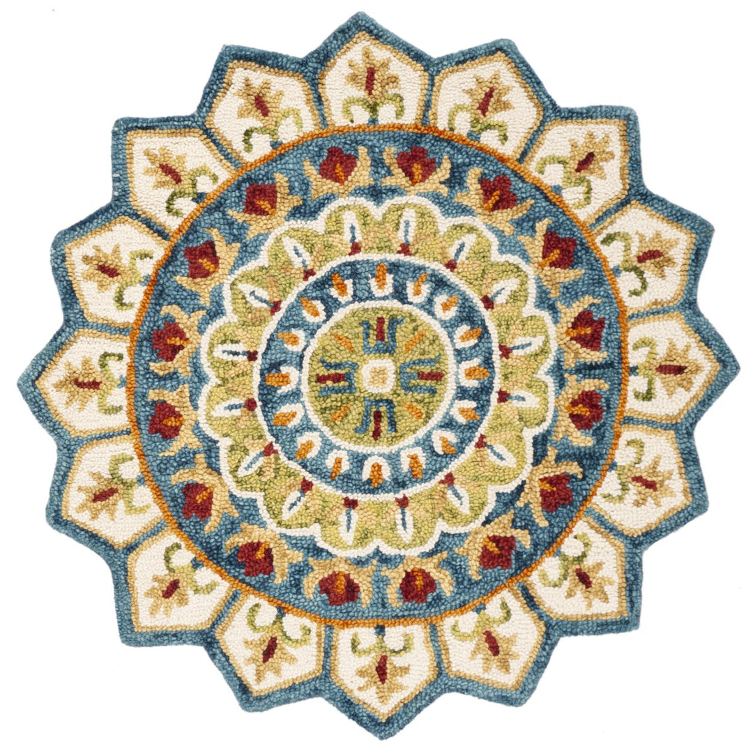 SAFAVIEH Novelty NOV605M Handmade Ivory / Blue Rug Image 1