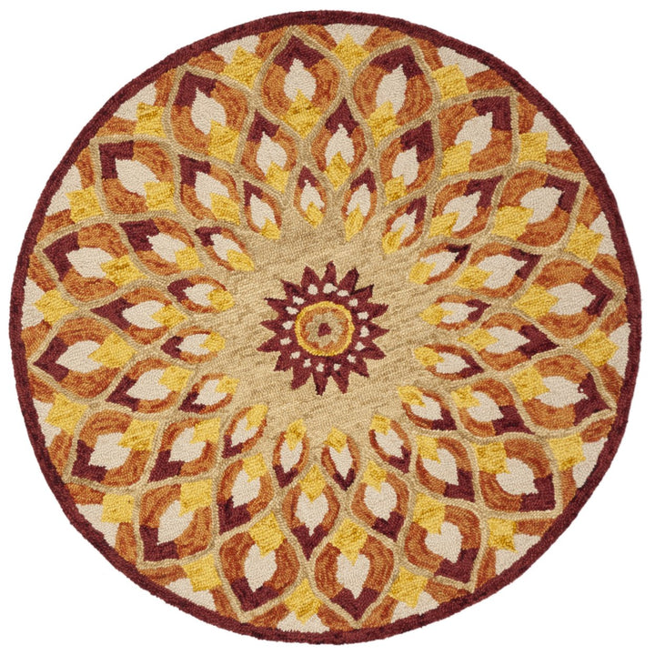 SAFAVIEH Novelty NOV603P Handmade Rust / Gold Rug Image 4