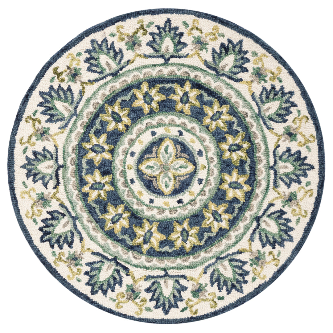 SAFAVIEH Novelty NOV606M Handmade Ivory / Blue Rug Image 1