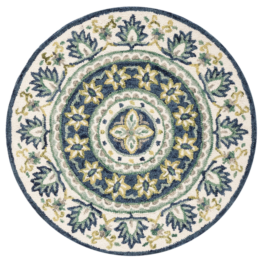 SAFAVIEH Novelty NOV606M Handmade Ivory / Blue Rug Image 1