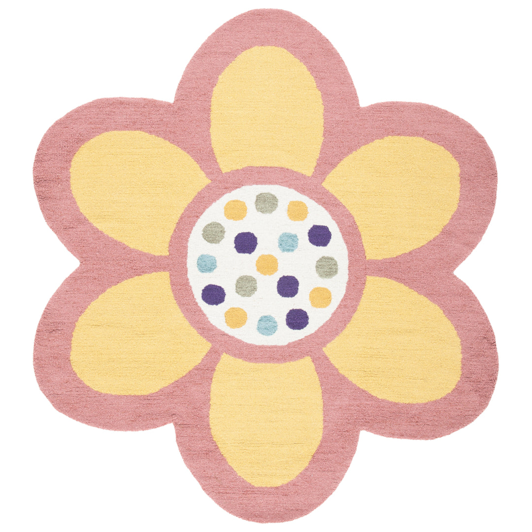 SAFAVIEH Novelty NOV608U Handmade Pink / Yellow Rug Image 4