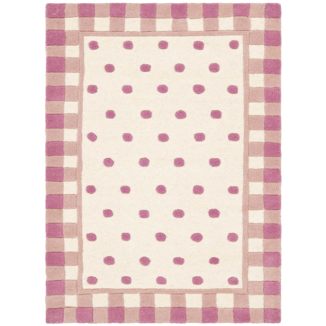 SAFAVIEH Novelty NOV411A Handmade Ivory / Pink Rug Image 1