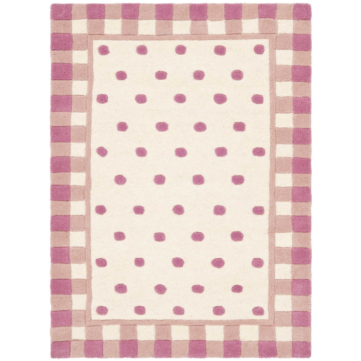 SAFAVIEH Novelty NOV411A Handmade Ivory / Pink Rug Image 1