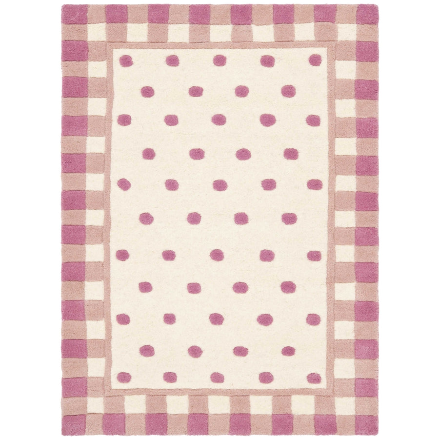 SAFAVIEH Novelty NOV411A Handmade Ivory / Pink Rug Image 1