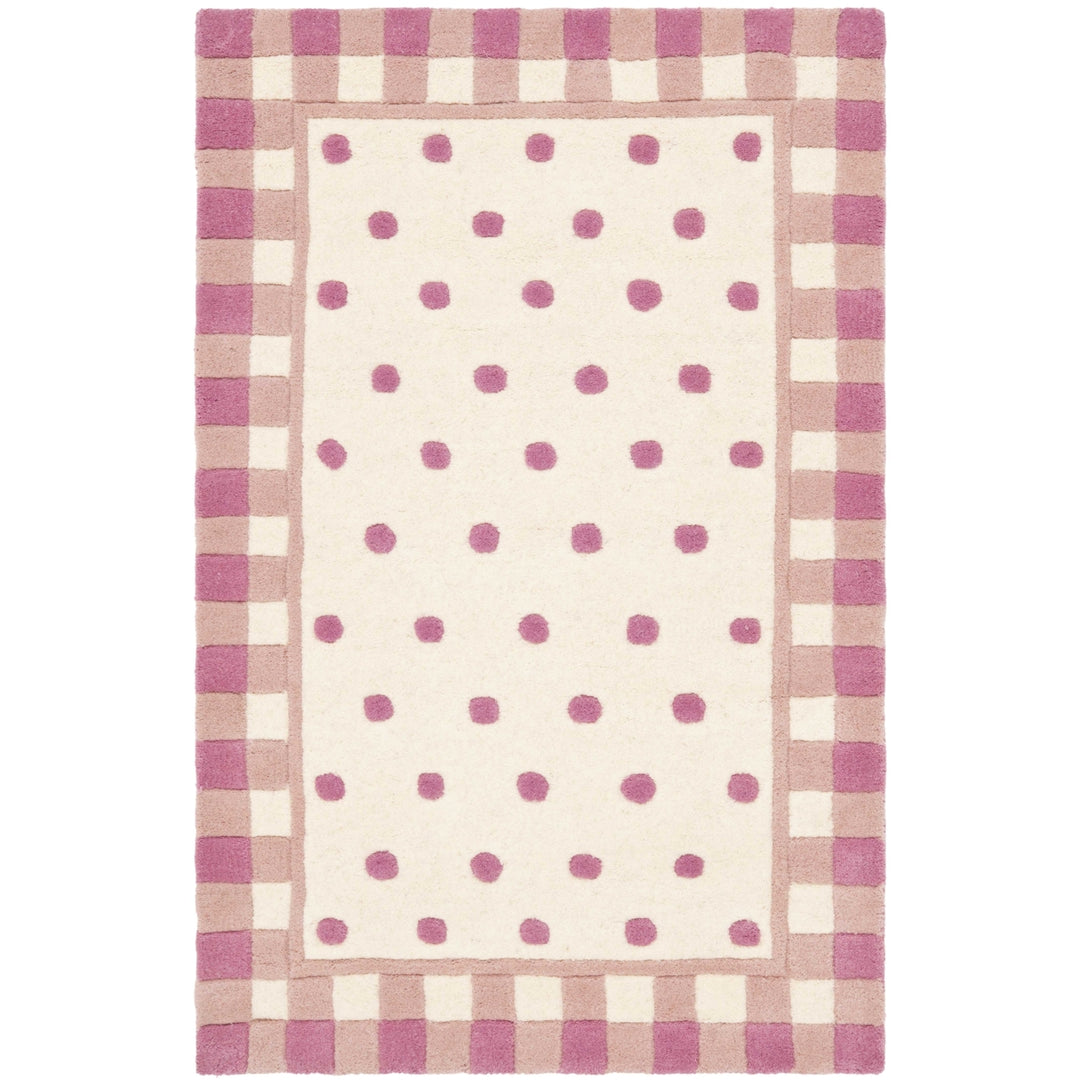 SAFAVIEH Novelty NOV411A Handmade Ivory / Pink Rug Image 5