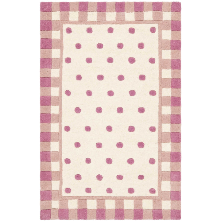 SAFAVIEH Novelty NOV411A Handmade Ivory / Pink Rug Image 5