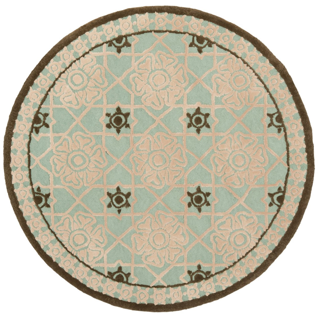 SAFAVIEH Newport NPT423B Hand-hooked Teal / Ivory Rug Image 2