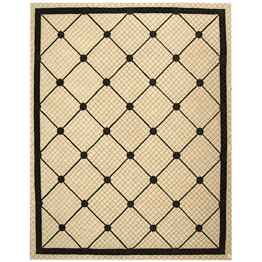 SAFAVIEH Newport NPT429A Hand-hooked Ivory / Black Rug Image 1