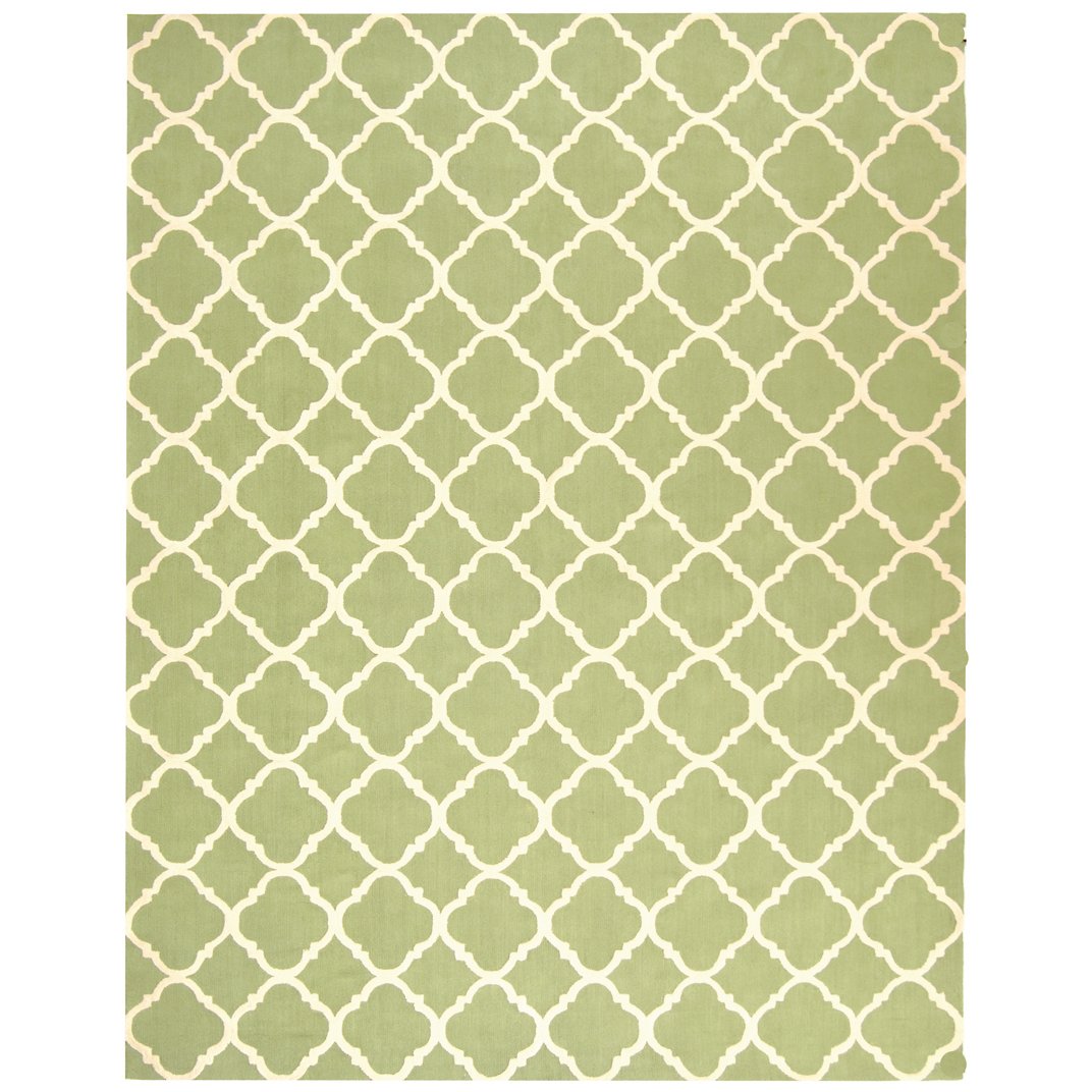 SAFAVIEH Newport NPT430C Hand-hooked Green / Ivory Rug Image 1