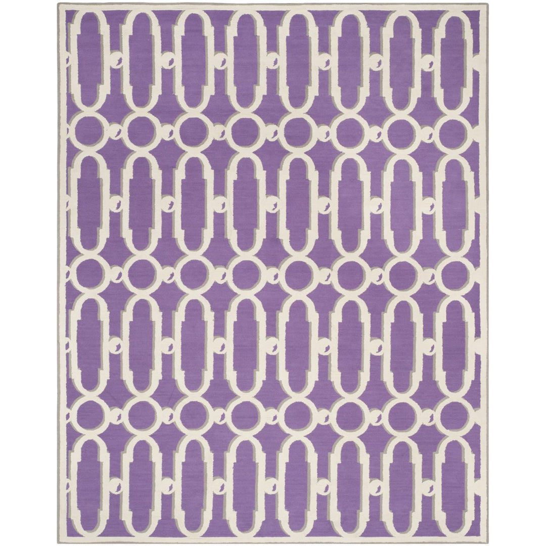 SAFAVIEH Newport NPT434B Hand-hooked Purple / White Rug Image 1