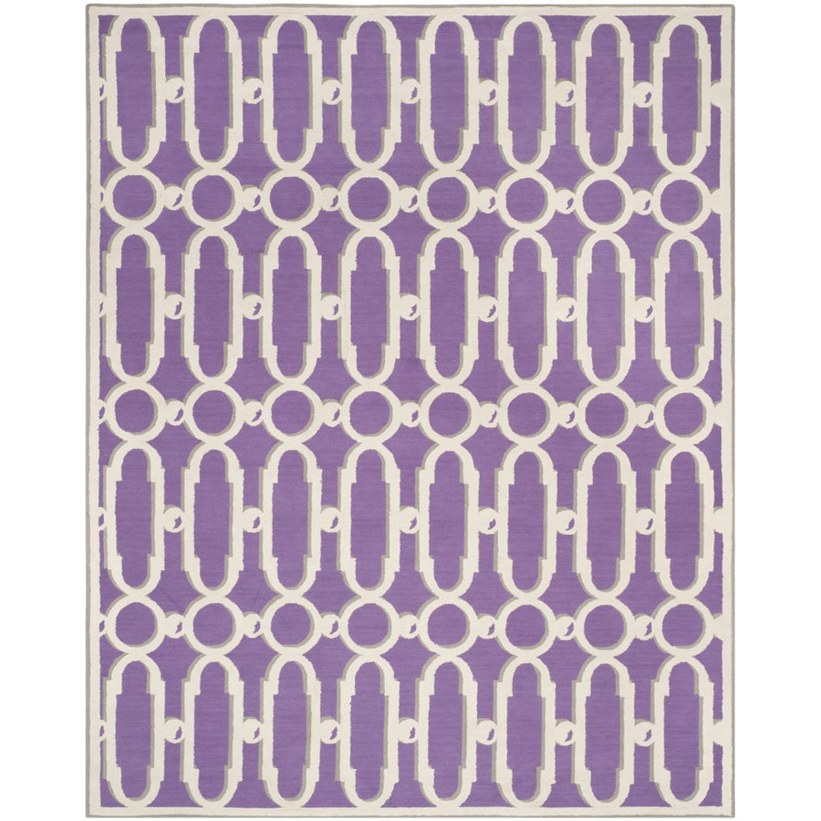 SAFAVIEH Newport NPT434B Hand-hooked Purple / White Rug Image 1