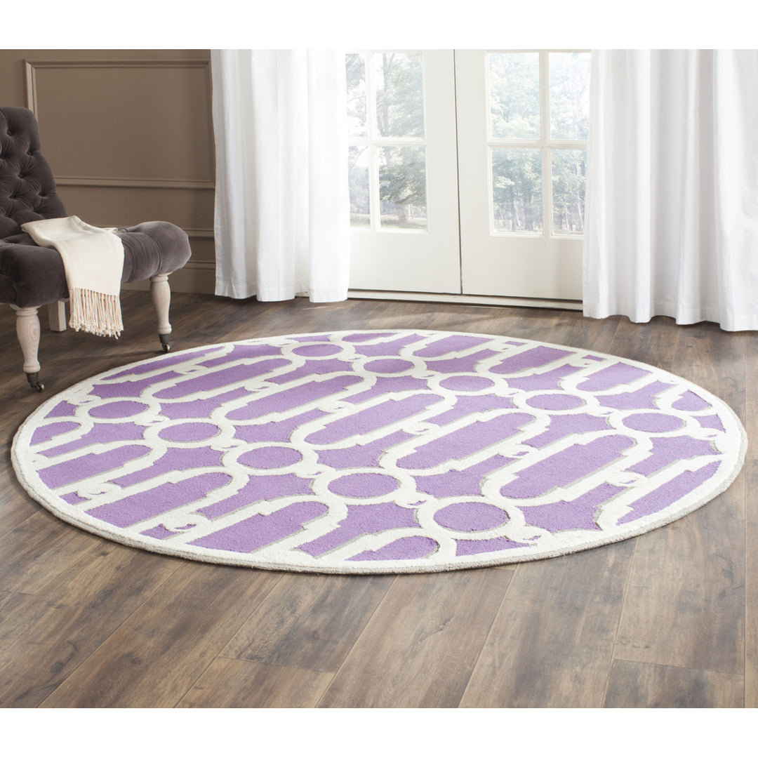 SAFAVIEH Newport NPT434B Hand-hooked Purple / White Rug Image 2