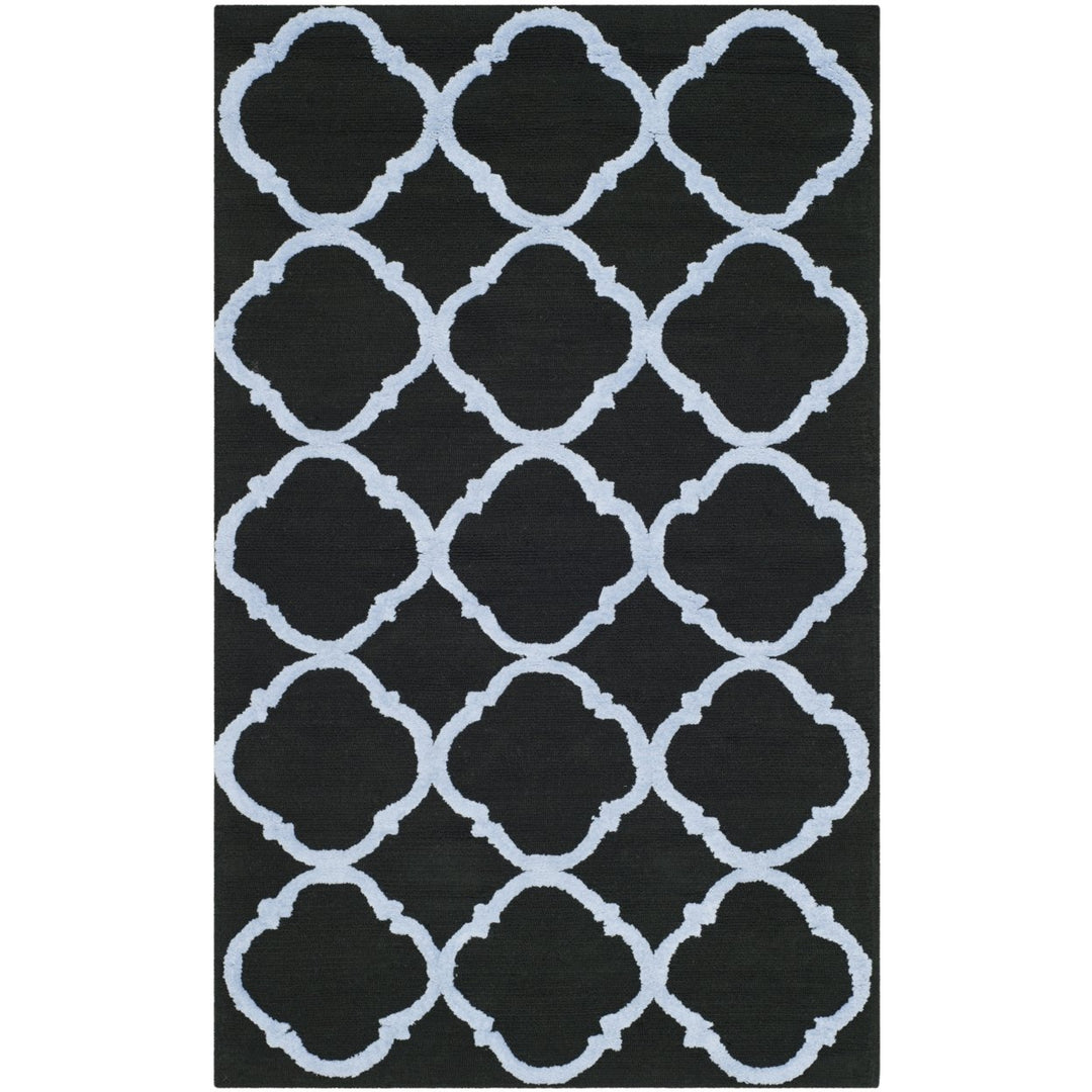 SAFAVIEH Newport NPT430B Hand-hooked Black / Blue Rug Image 1