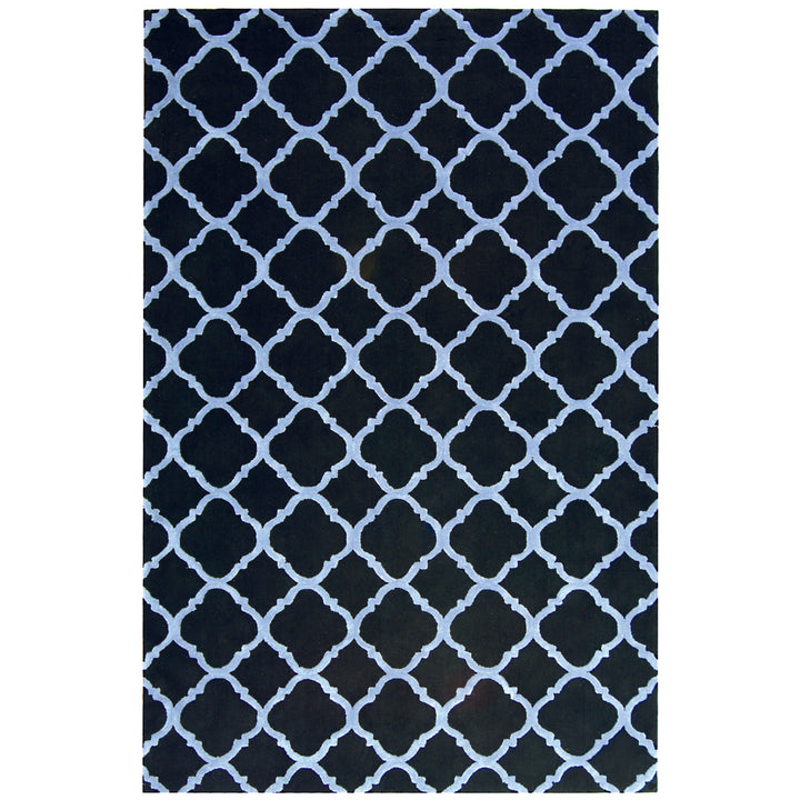 SAFAVIEH Newport NPT430B Hand-hooked Black / Blue Rug Image 9