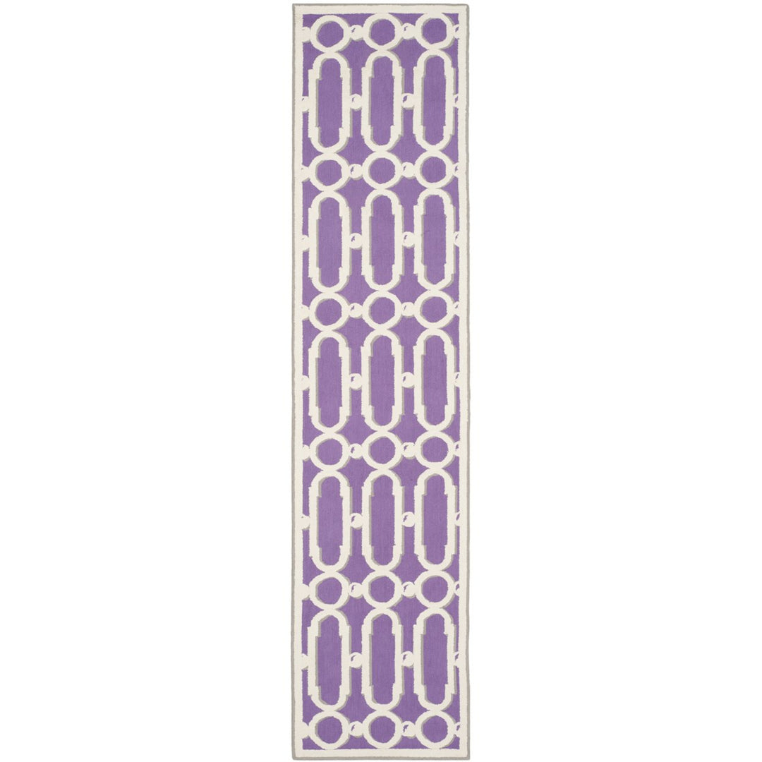 SAFAVIEH Newport NPT434B Hand-hooked Purple / White Rug Image 4