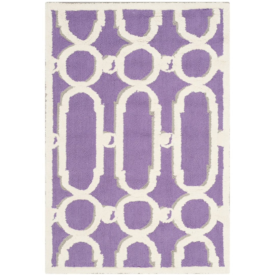 SAFAVIEH Newport NPT434B Hand-hooked Purple / White Rug Image 6