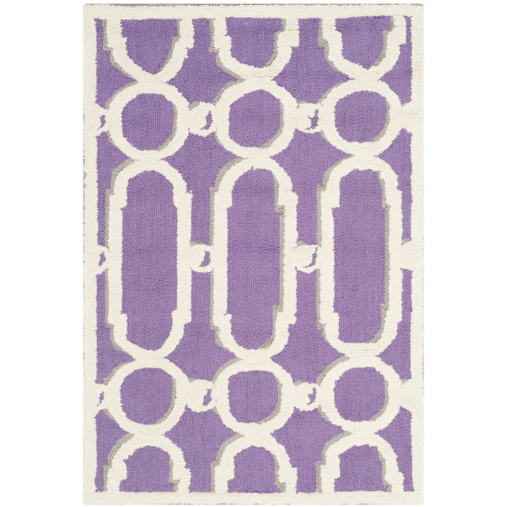 SAFAVIEH Newport NPT434B Hand-hooked Purple / White Rug Image 6