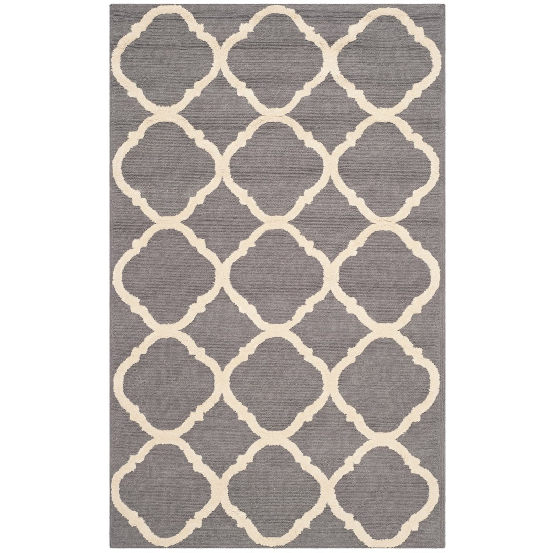 SAFAVIEH Newport NPT430A Hand-hooked Grey / Ivory Rug Image 8