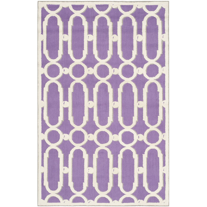 SAFAVIEH Newport NPT434B Hand-hooked Purple / White Rug Image 1