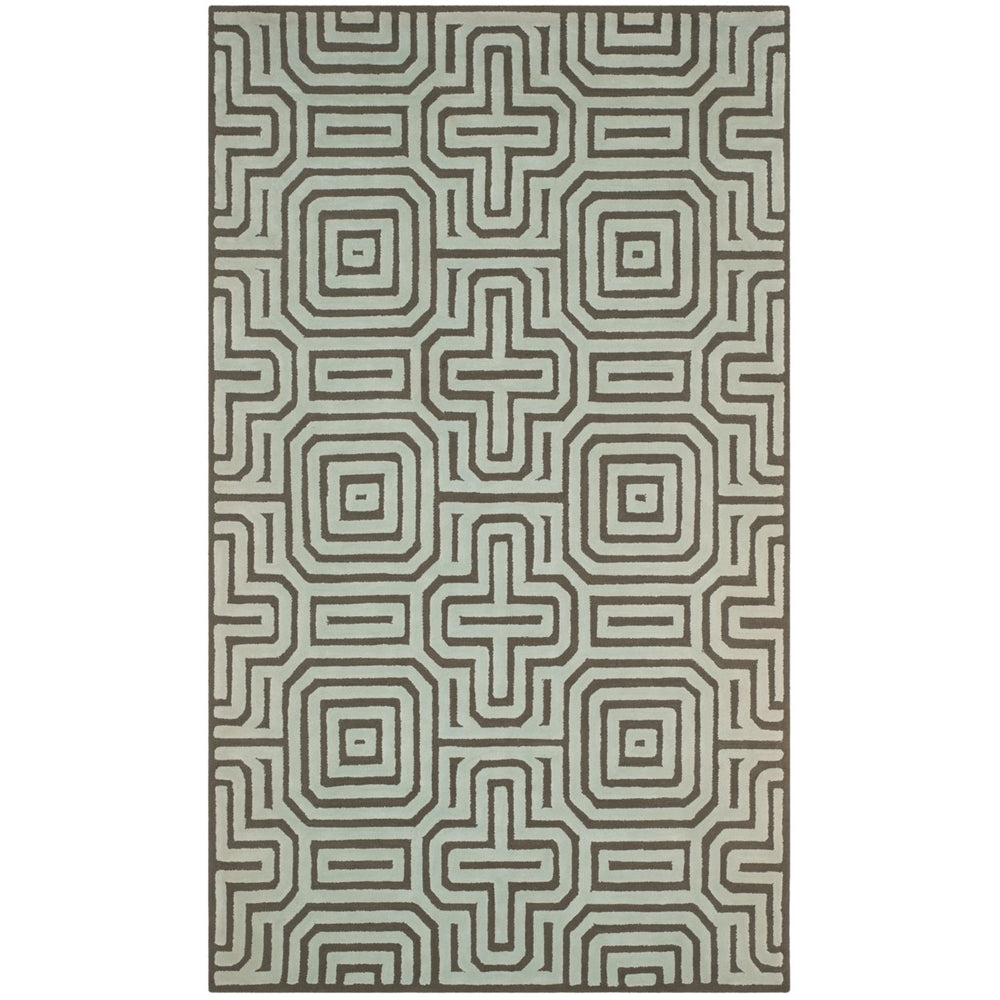 SAFAVIEH Newport NPT433A Brown / Light Blue Rug Image 2