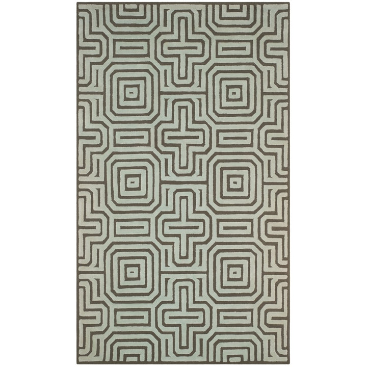 SAFAVIEH Newport NPT433A Brown / Light Blue Rug Image 1