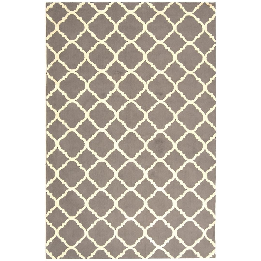 SAFAVIEH Newport NPT430A Hand-hooked Grey / Ivory Rug Image 1