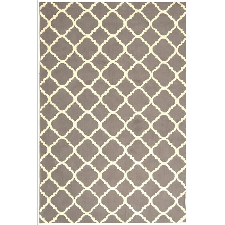 SAFAVIEH Newport NPT430A Hand-hooked Grey / Ivory Rug Image 1