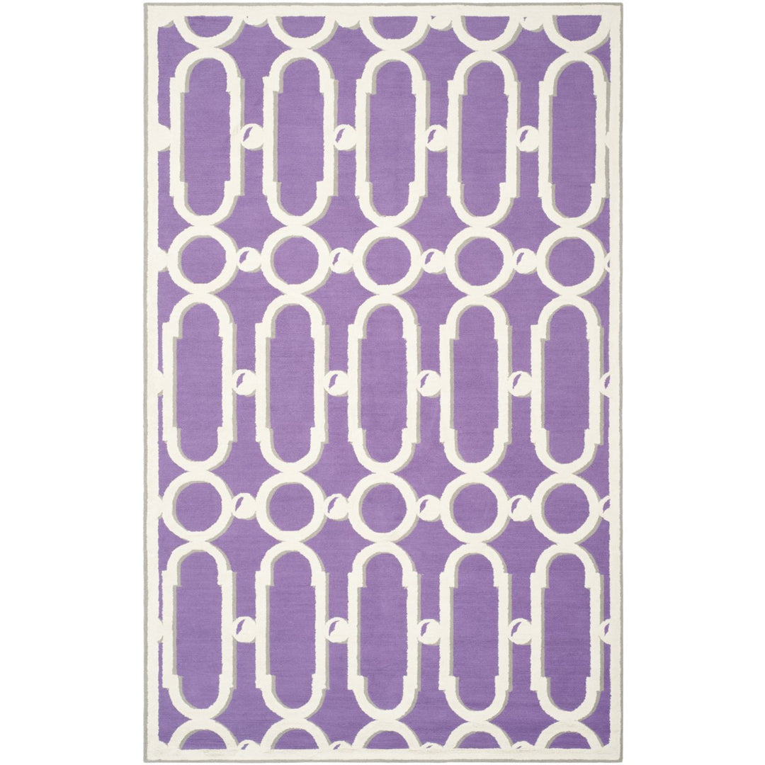 SAFAVIEH Newport NPT434B Hand-hooked Purple / White Rug Image 8