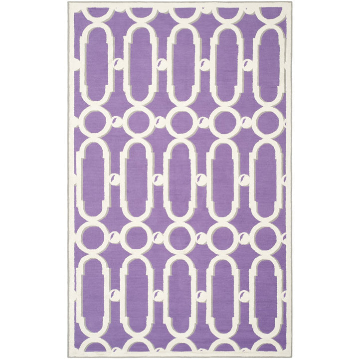 SAFAVIEH Newport NPT434B Hand-hooked Purple / White Rug Image 8