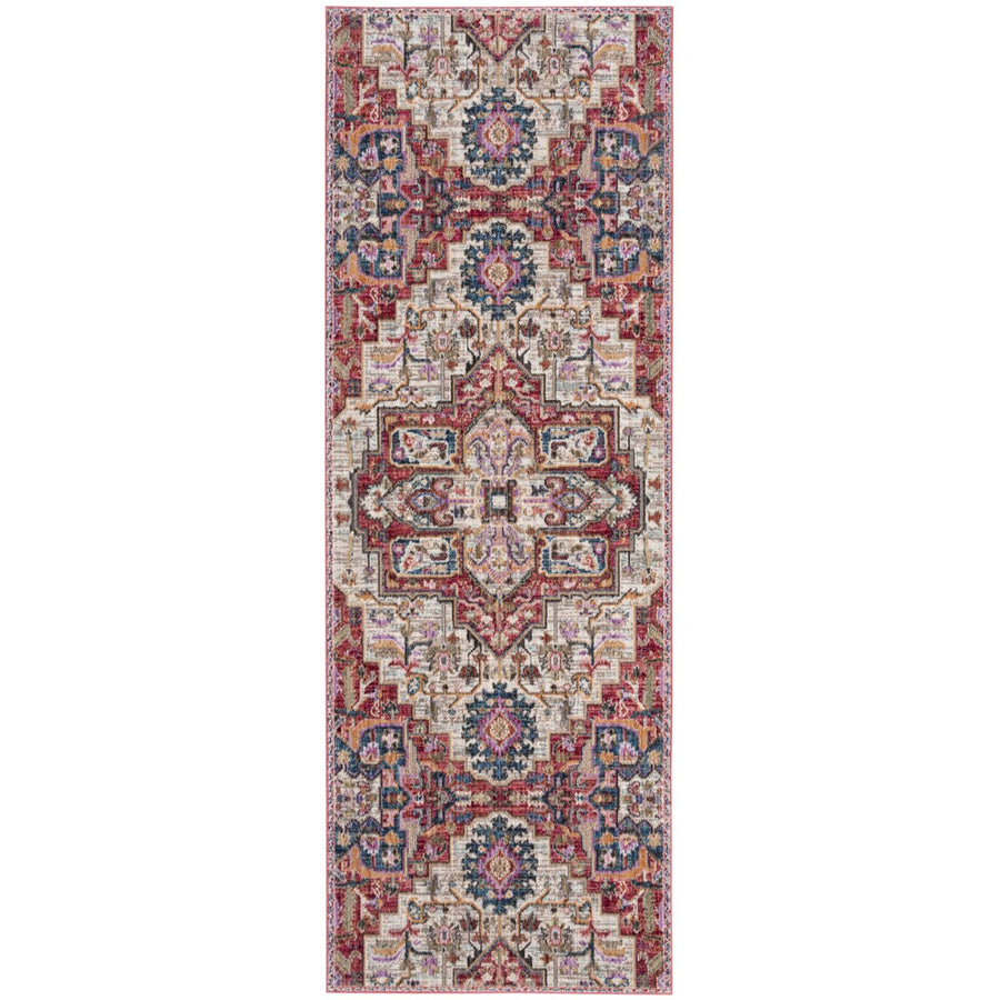 SAFAVIEH Nirvana Collection NVA132C Creme / Red Rug Image 1