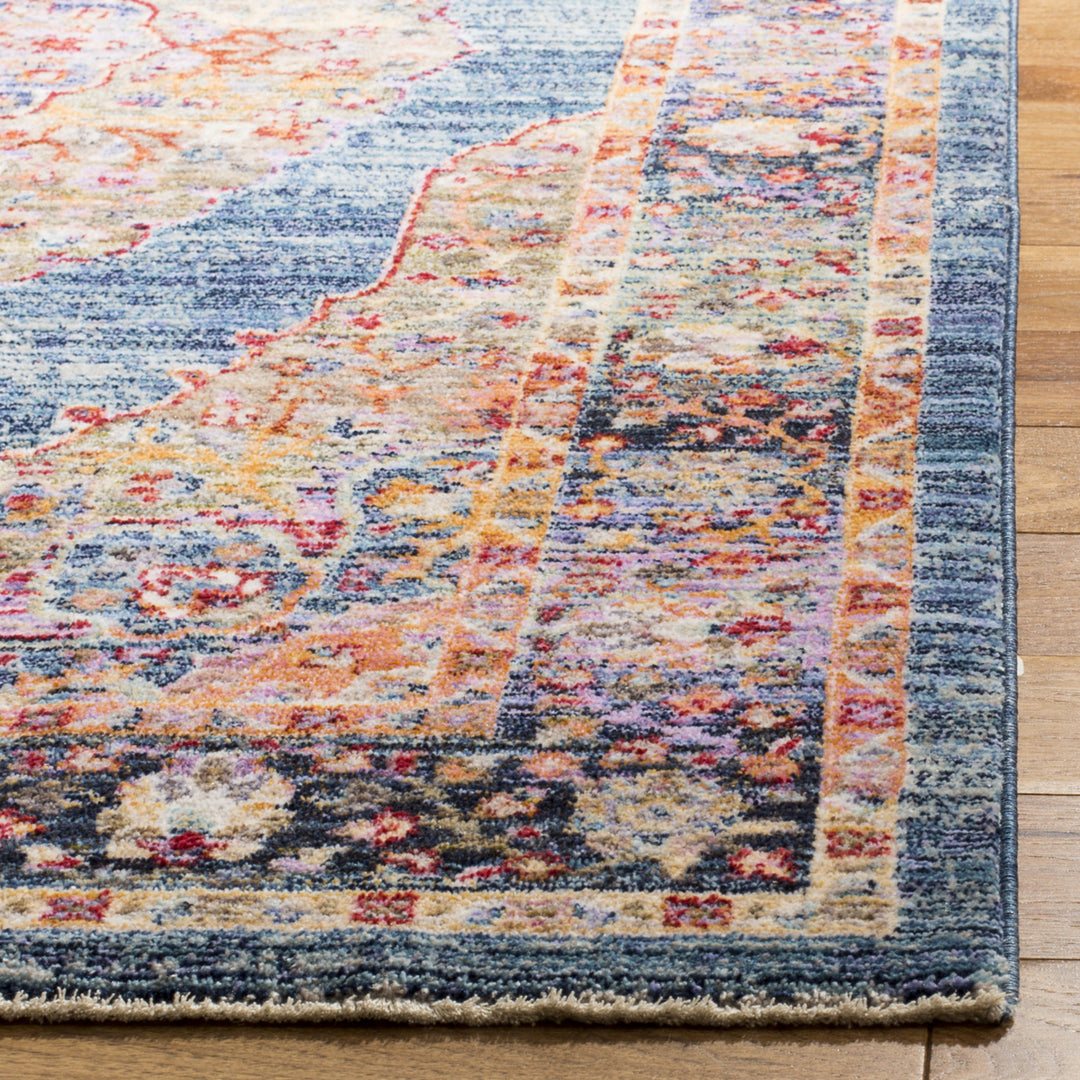 SAFAVIEH Nirvana Collection NVA134M Navy / Multi Rug Image 2