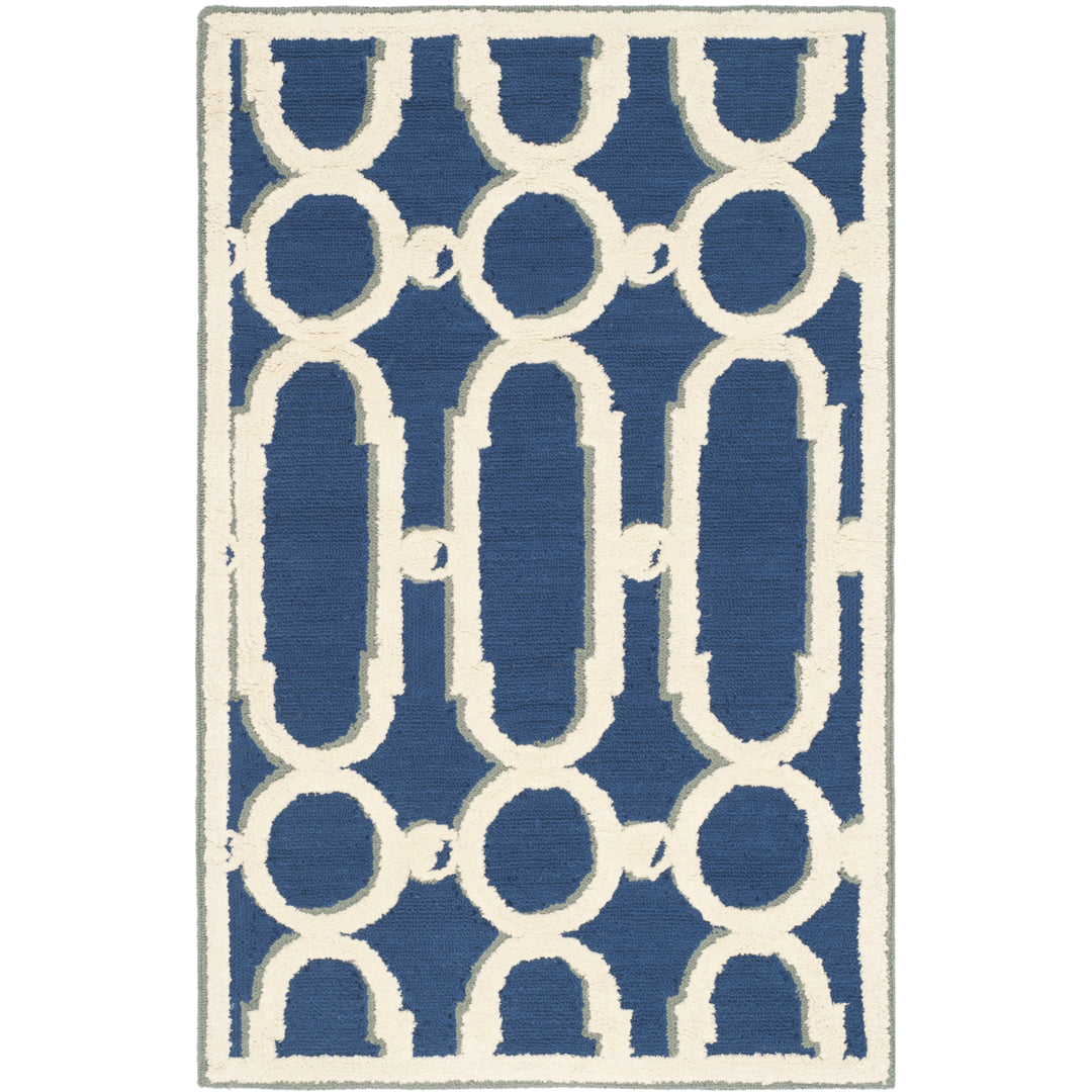 SAFAVIEH Newport NPT434C Royal Blue / White Rug Image 6