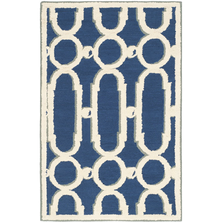 SAFAVIEH Newport NPT434C Royal Blue / White Rug Image 1