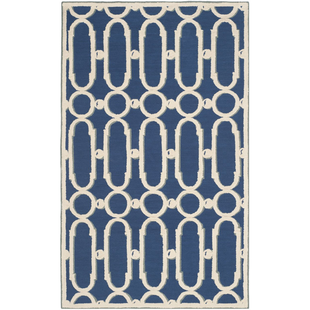 SAFAVIEH Newport NPT434C Royal Blue / White Rug Image 1