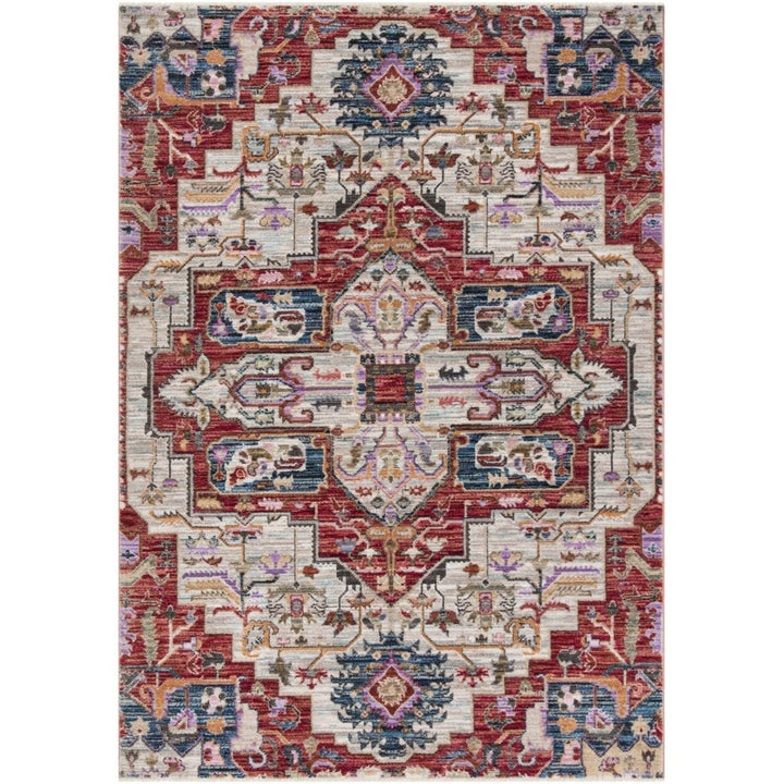 SAFAVIEH Nirvana Collection NVA132C Creme / Red Rug Image 1