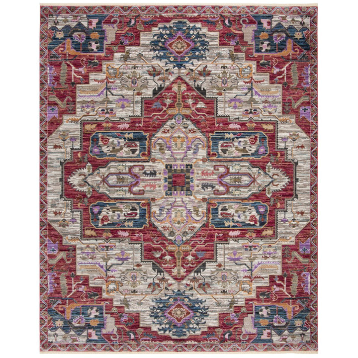 SAFAVIEH Nirvana Collection NVA132C Creme / Red Rug Image 5