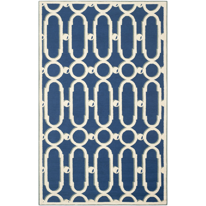 SAFAVIEH Newport NPT434C Royal Blue / White Rug Image 8