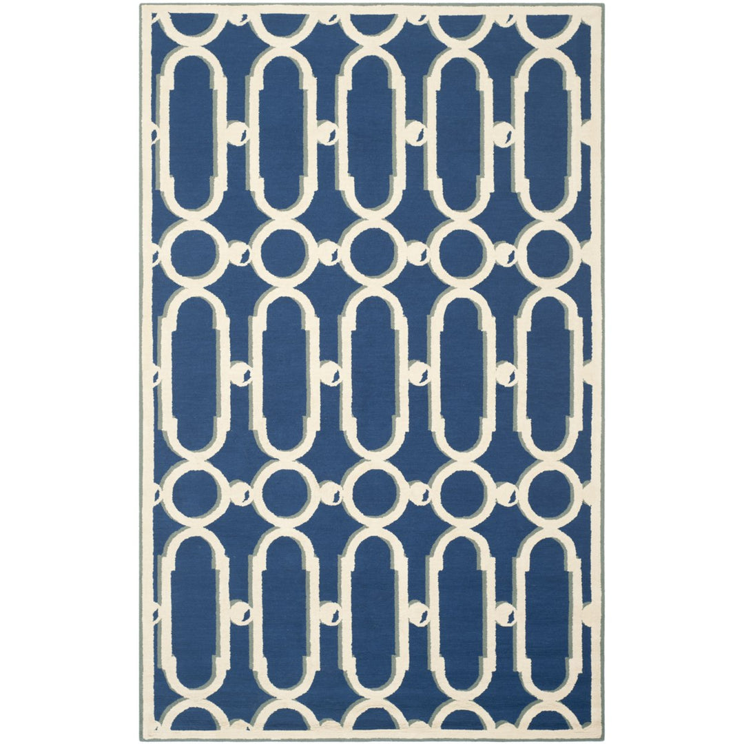 SAFAVIEH Newport NPT434C Royal Blue / White Rug Image 1