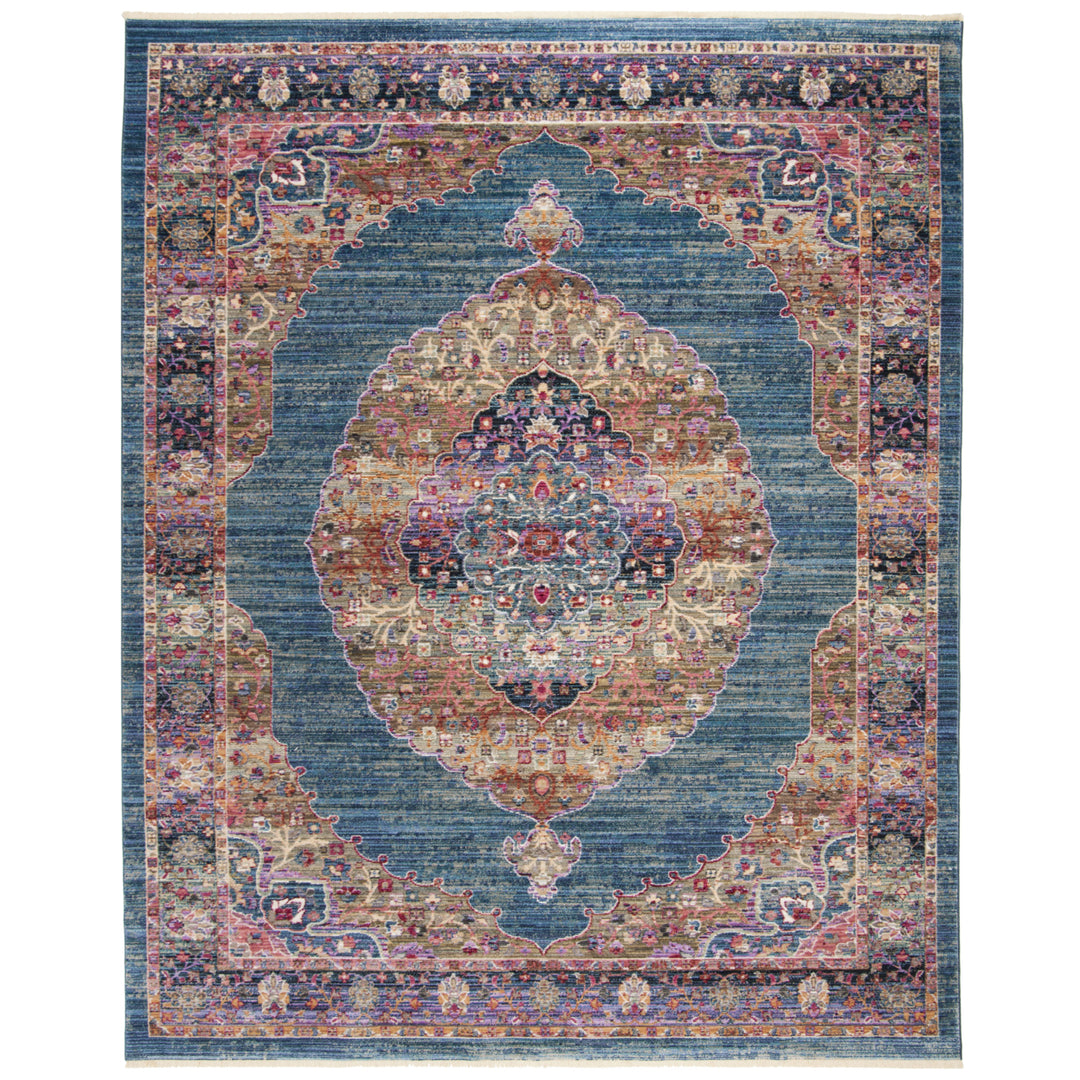 SAFAVIEH Nirvana Collection NVA134M Navy / Multi Rug Image 5