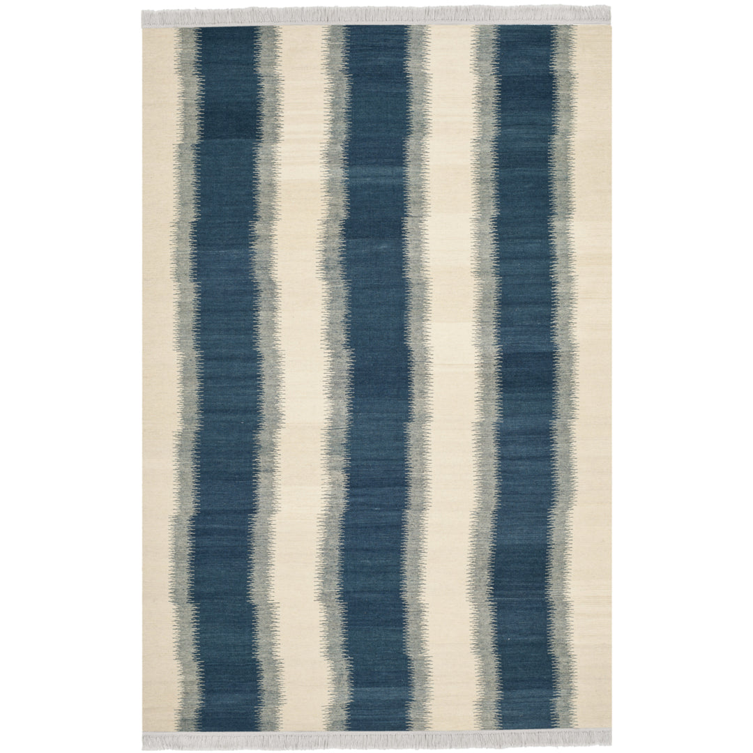 SAFAVIEH Kilim NVK213A Handwoven Blue / Ivory Rug Image 7