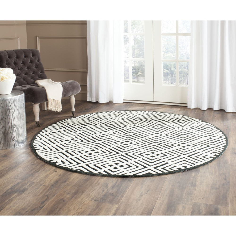 SAFAVIEH Newport NPT436B Hand-hooked Black / White Rug Image 2