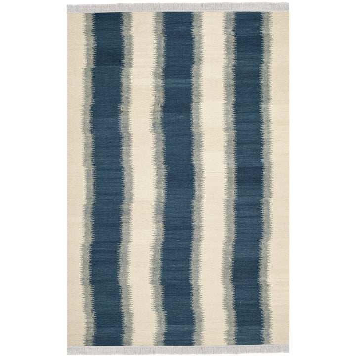 SAFAVIEH Kilim NVK213A Handwoven Blue / Ivory Rug Image 1