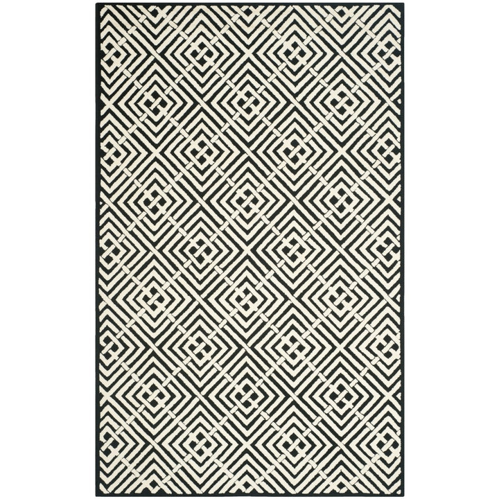 SAFAVIEH Newport NPT436B Hand-hooked Black / White Rug Image 9