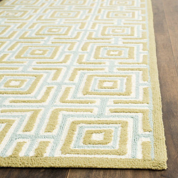 SAFAVIEH Newport NPT438C Olive / Light Blue Rug Image 5