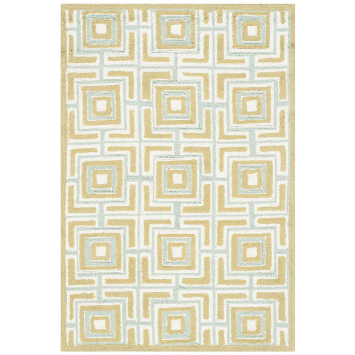 SAFAVIEH Newport NPT438C Olive / Light Blue Rug Image 1